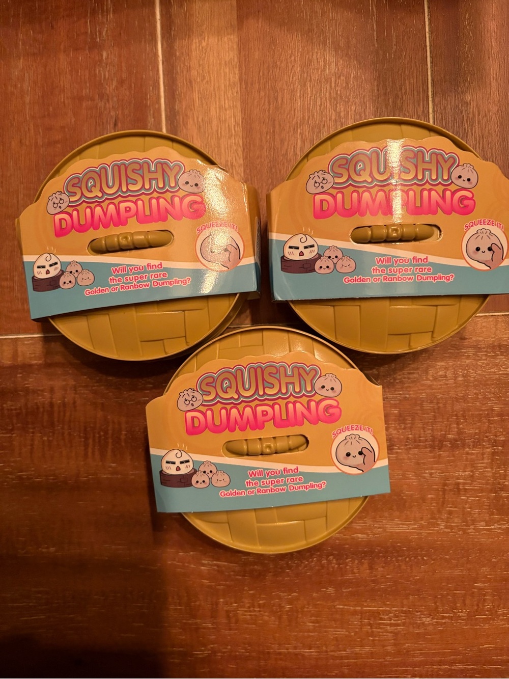 #3 qty Squishy Dumpling Collectible Toy  Mystery